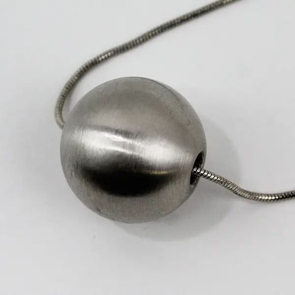 CN Silver-Tone Sphere Ball Pendant Necklace 39 in