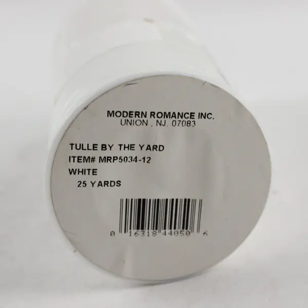 NEW Modern Romance Inc. Spool of Tulle - White - 25ydsx5.5"w