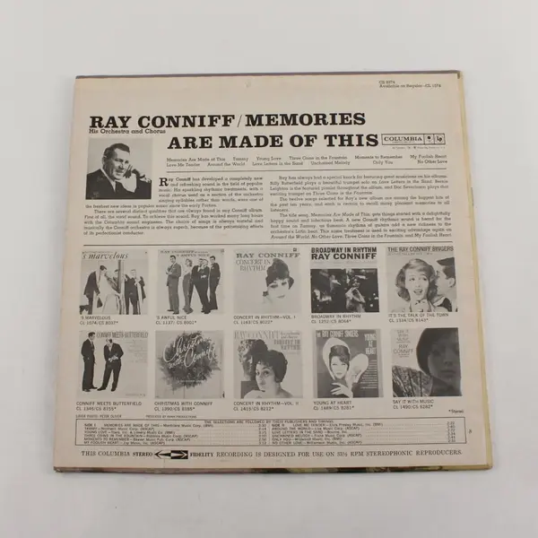 Ray Conniff Memories Are Made of This 12" Vinyl Record