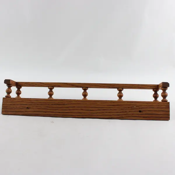 Vintage Teak Wooden Spindle Rail Wall Shelf - 18"x2.3"x4"