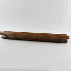 Vintage Solid Oak Wooden Spindle Rail Wall Shelf - 18"x2.2"x4"