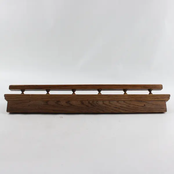 Vintage Solid Oak Wooden Spindle Rail Wall Shelf - 18"x2.2"x4"