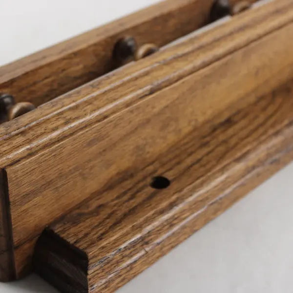 Vintage Solid Oak Wooden Spindle Rail Wall Shelf - 18"x2.2"x4"