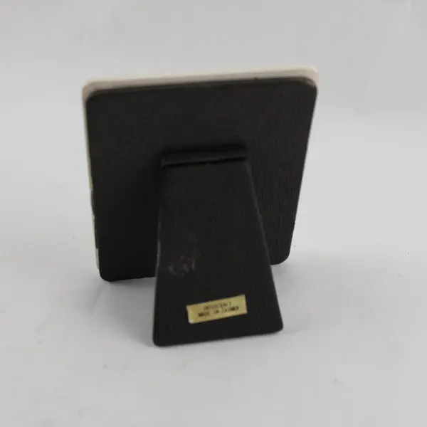 Vintage Ceramic Picture Square Frame Flower "God Bless Grandma" 3x3.5