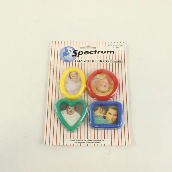 Spectrum 4 Magnetic Photo Frames Assorted Shapes Home Office Decor