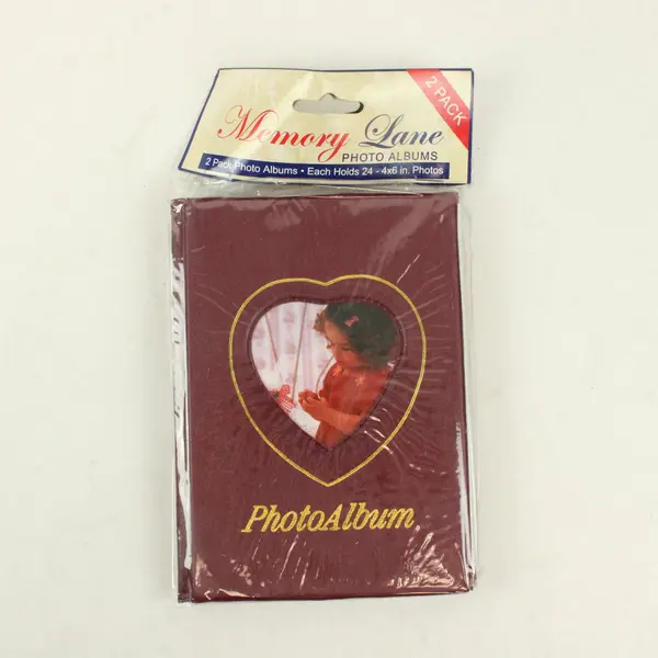 Memory Lane 2 Pack Photo Albums Holds 24 4x6 Photos Burgundy
