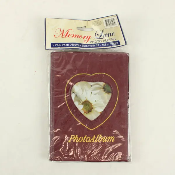 Memory Lane 2 Pack Photo Albums Holds 24 4x6 Photos Burgundy