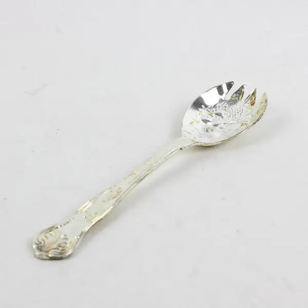 Vintage Silver Plated Salad Serving Fork 8 3/4 Inch