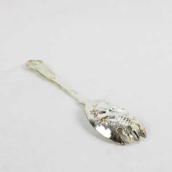 Vintage Silver Plated Salad Serving Fork 8 3/4 Inch
