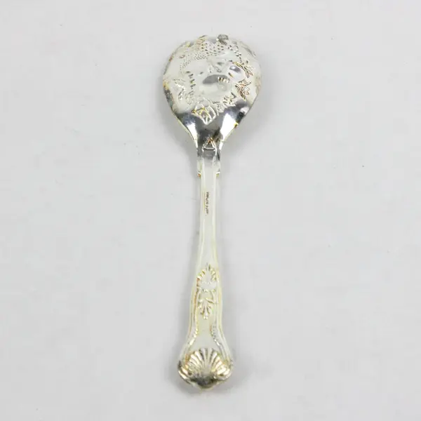 Vintage Silver Plated Salad Serving Fork 8 3/4 Inch