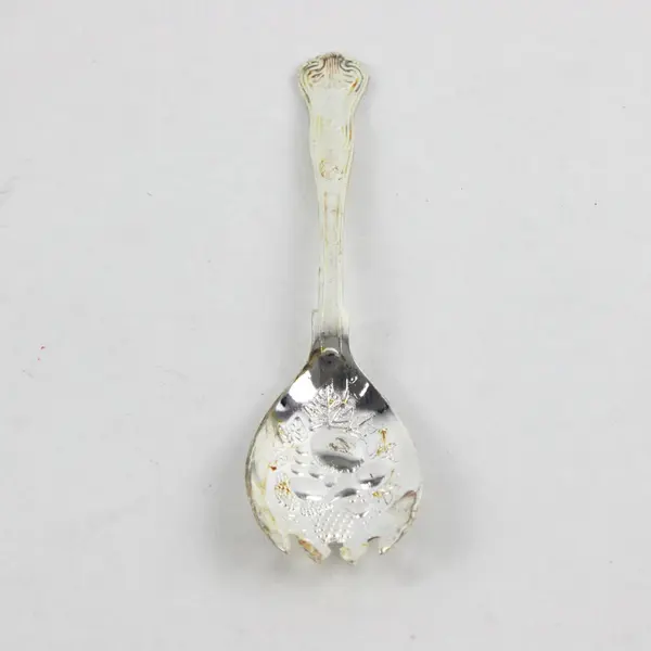 Vintage Silver Plated Salad Serving Fork 8 3/4 Inch