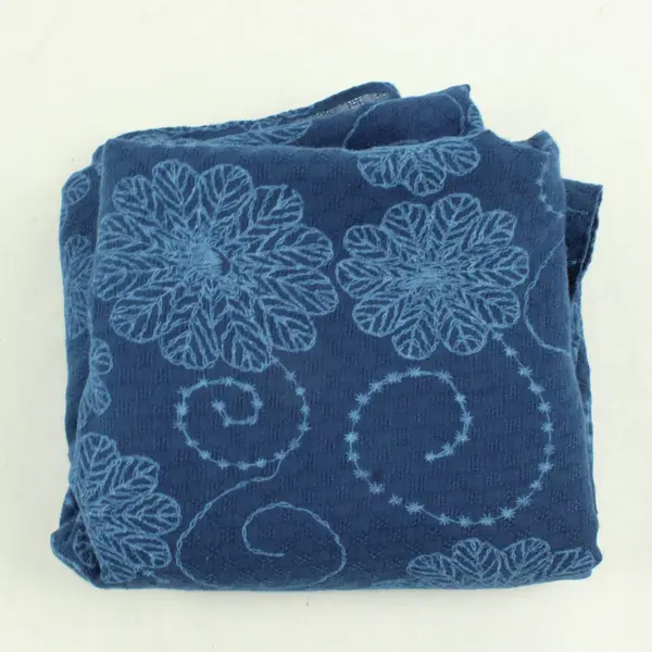 Women's Blue Whimsical Floral Print Scarf Shawl Wrap 54"