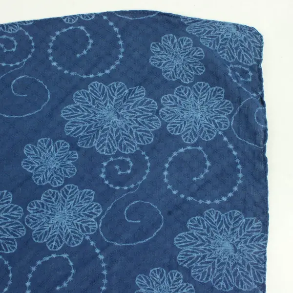 Women's Blue Whimsical Floral Print Scarf Shawl Wrap 54"