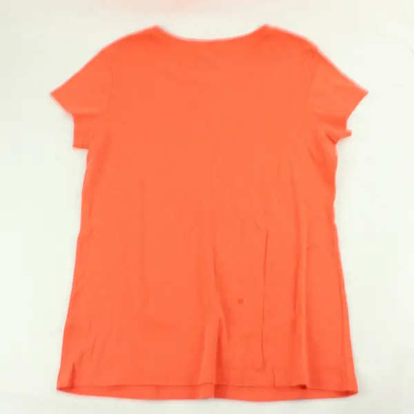 Sonoma Coral Orange Cotton T-Shirt Women's Large