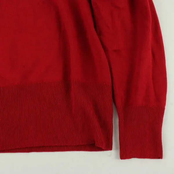 Dressbarn Cherry Red Shoulder Pad Turtleneck Sweater Women's Medium