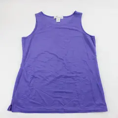 Dressbarn Purple Ribbed Tank Top Women's Small