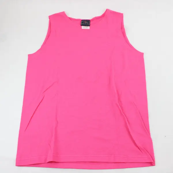 Garland Sport Bright Pink Cotton Tank Top Women's Size Medium