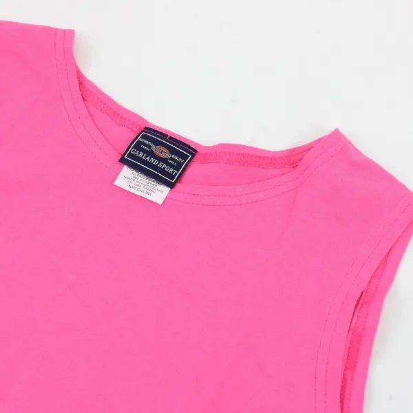 Garland Sport Bright Pink Cotton Tank Top Women's Size Medium