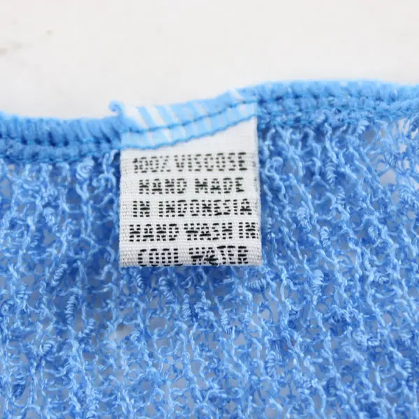 Periwinkle Blue Viscose Scarf Wrap Made in Indonesia 63 x 12 in. 