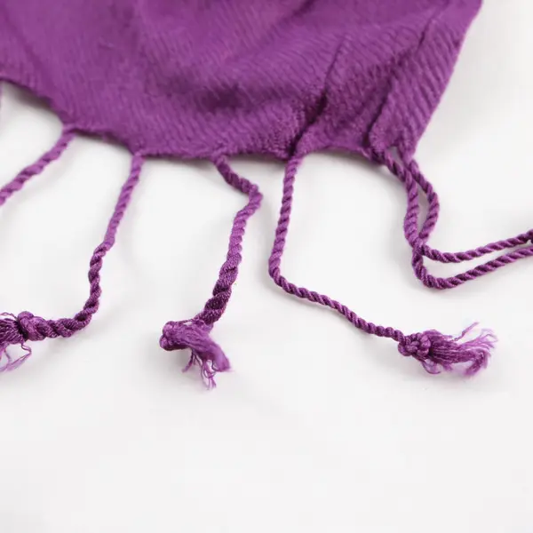 Ray Strauss Plum Purple Fringe Scarf 28"x76"