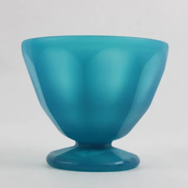 Set of 4 Walmart Blue Plastic Sundae Bowls 4.8" x 4", #393044