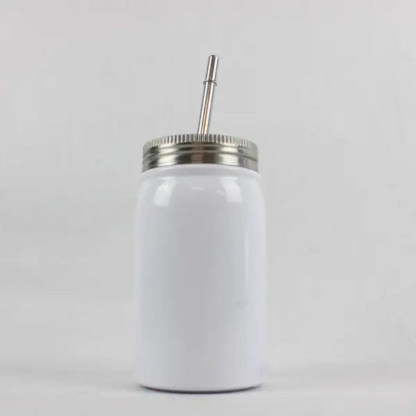 Mama Bear Stainless Steel Tumbler Cup w/ Screw On Lid & Metal Straw