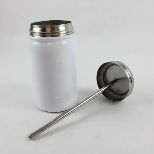 Mama Bear Stainless Steel Tumbler Cup w/ Screw On Lid & Metal Straw