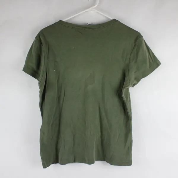 Old Navy Women's L Green Short Sleeve 100% Cotton V-Neck T-Shirt 