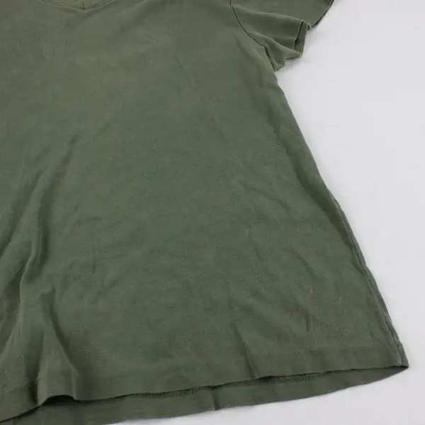 Old Navy Women's L Green Short Sleeve 100% Cotton V-Neck T-Shirt 