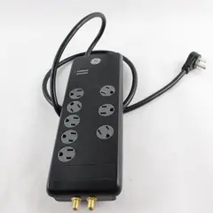 General Electric 8-Outlet Power Strip Black TESTED WORKS