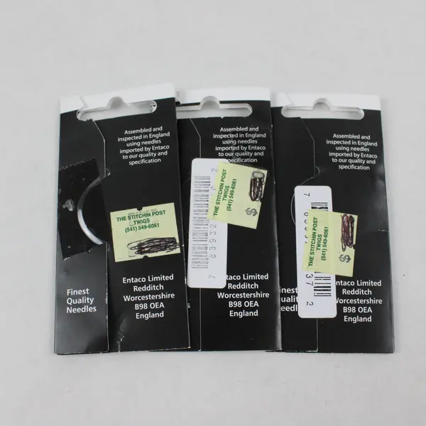  3 Packs of Richard Hemming & Son  Large Eye Needles Sizes 1, 12 & 18 Unopened