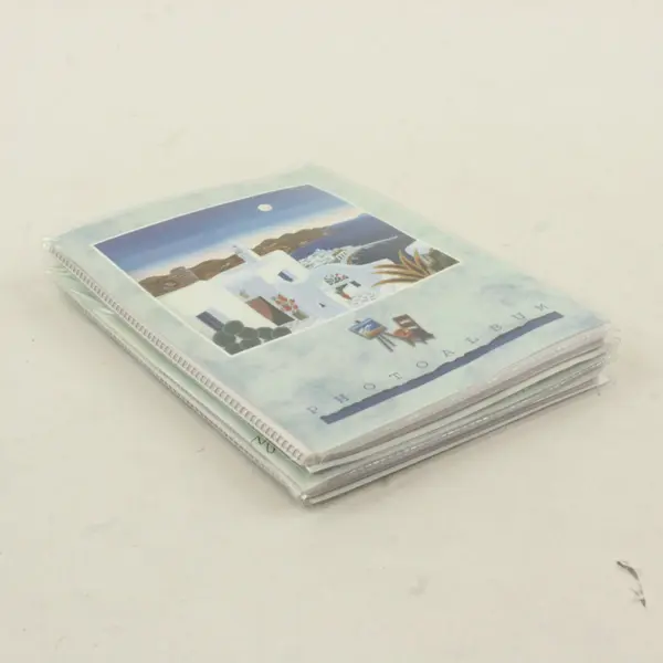Lot of 2 Small Photo Albums 36 4x6 Thomas McKnight Mykonos Harbor Floral