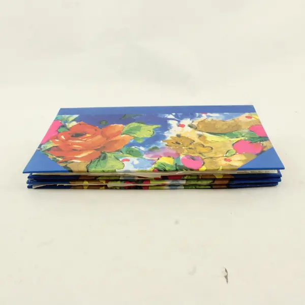 Lot of 2 Blue Floral 4x6 Photo Albums 76-Pocket Used