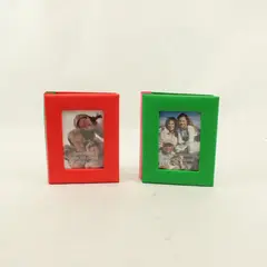 Lot of 2 Photo Albums Red Green Holds 100 4x6 Photos