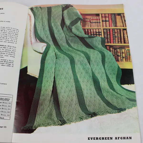 Mixed Vintage Lot of 4 Afghans to Knit or Crochet Pattern Books 1966-2004 