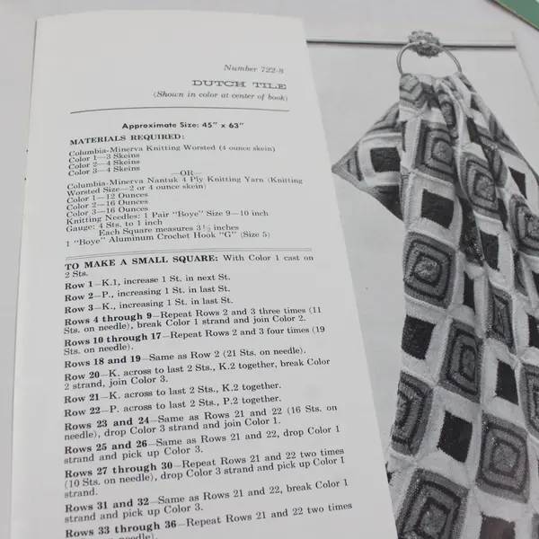 Mixed Vintage Lot of 4 Afghans to Knit or Crochet Pattern Books 1966-2004 