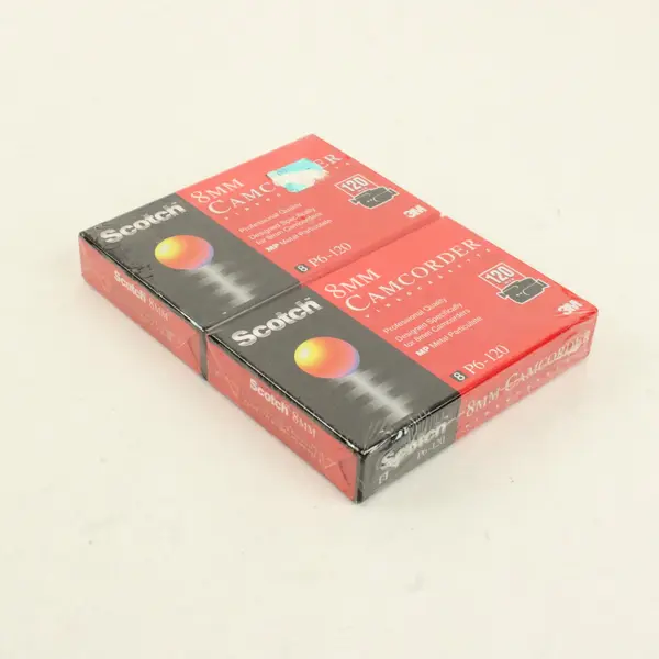 Lot of 2 Scotch 8mm Camcorder Videocassette Tapes Sealed P6-120 3M