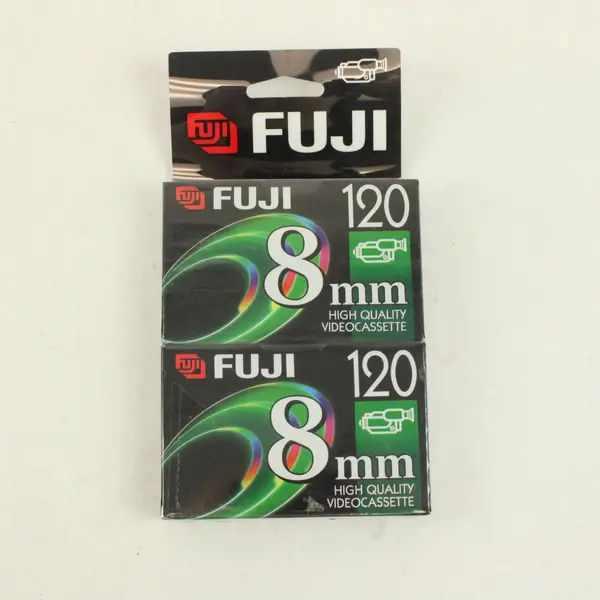 FUJIFILM 120 8mm Video Cassette Tape 2 Pack NOS