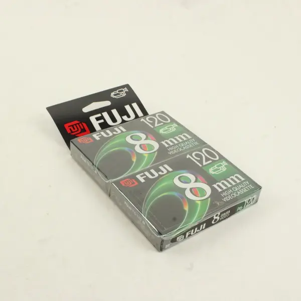 FUJIFILM 120 8mm Video Cassette Tape 2 Pack NOS