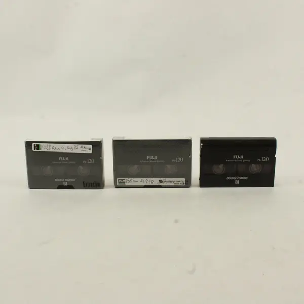 Lot of 3 Vintage Fuji P6-120 8mm Video Tapes Used