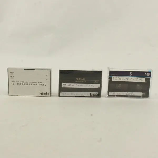 Lot of 3 Vintage 8mm Video Tapes Fuji P6-120 Sony MP-120 Used