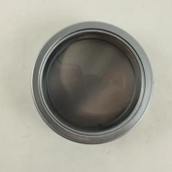 Set of 6 Jot 3.5in Silver Magnetic Tins Clear Tops New