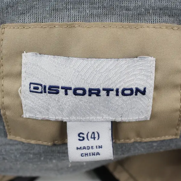 Distortion Windbreaker Jacket Kids S(4) Green & Tan Colorblock Hooded 