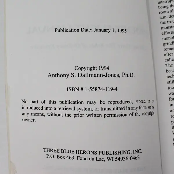 Vintage Phoenix Flight Manual Rising Above Anthony & Amy Dallmann-Jones 1995 PB