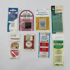  8 Mixed Sewing Needle Packs Hand & Machine J&P Coats Dritz Clover Schmetz, etc