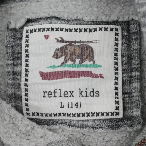 Reflex Girls Gray Butterfly Sequin Zip-Up Hoodie L(14) KJ896