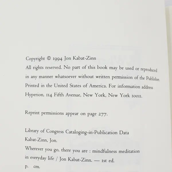 VTG Wherever You Go There You Are Mindfulness Meditation Jon Kabat-Zinn 1994 PB