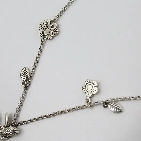 Brighton Silver-Tone Bird Tassel Pendant Statement Necklace 31"