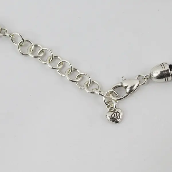 Brighton Cordoba Silver-Tone Filigree Tassel Heart Pendant Necklace 33"