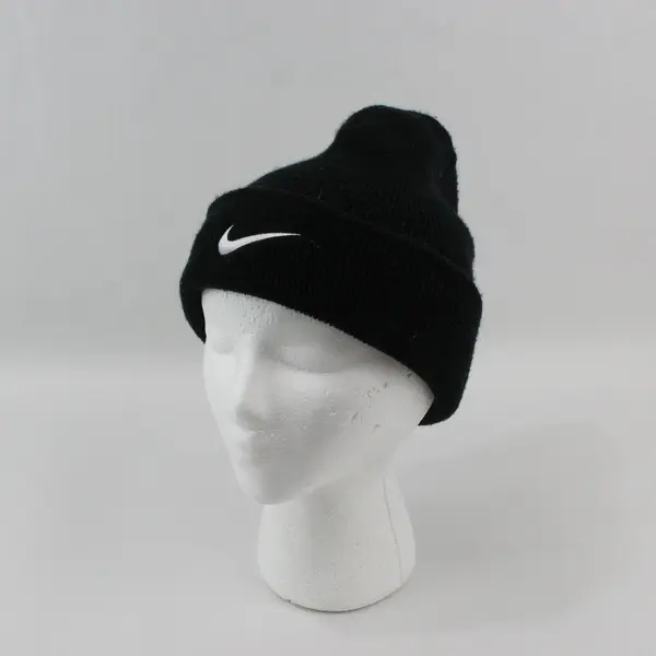 Nike Winter Beanie Black Fold-Over Cuff One Size Fits Most